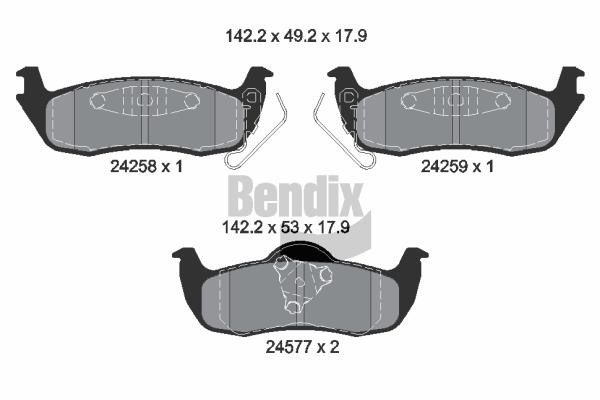Bendix USA BPD2115 Brake Pad Set, disc brake BPD2115: Buy near me in Poland at 2407.PL - Good price!