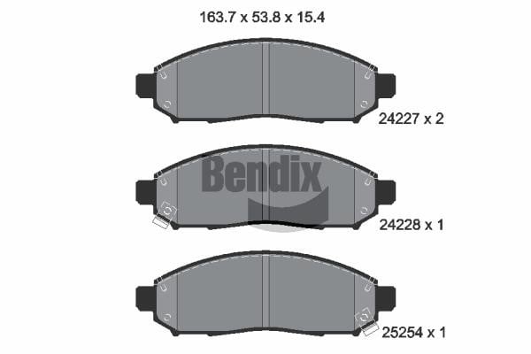 Bendix USA BPD1575 Brake Pad Set, disc brake BPD1575: Buy near me at 2407.PL in Poland at an Affordable price!