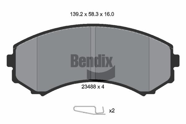 Bendix USA BPD1346 Brake Pad Set, disc brake BPD1346: Buy near me at 2407.PL in Poland at an Affordable price!