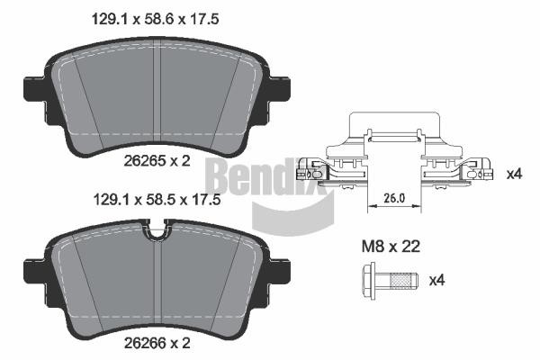 Bendix USA BPD1648 Brake Pad Set, disc brake BPD1648: Buy near me at 2407.PL in Poland at an Affordable price!