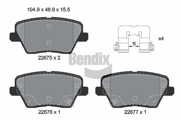 Bendix USA BPD2345 Brake Pad Set, disc brake BPD2345: Buy near me in Poland at 2407.PL - Good price!