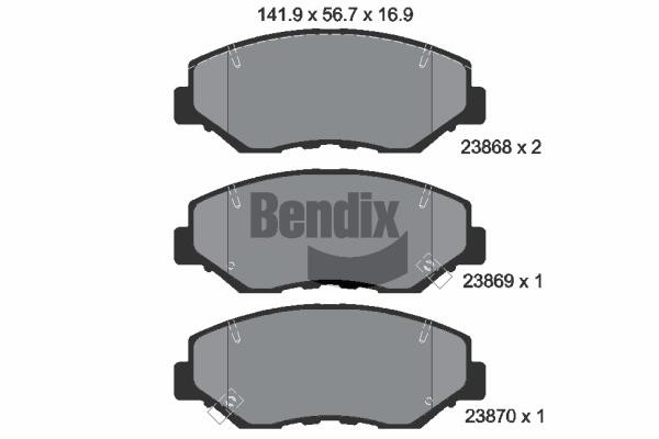 Bendix USA BPD2058 Гальмівні колодки, комплект BPD2058: Приваблива ціна - Купити у Польщі на 2407.PL!