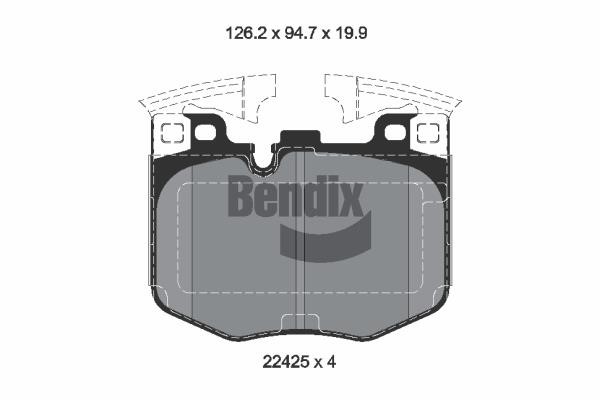 Bendix USA BPD2336 Brake Pad Set, disc brake BPD2336: Buy near me in Poland at 2407.PL - Good price!