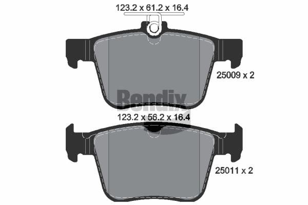 Bendix USA BPD1124 Brake Pad Set, disc brake BPD1124: Buy near me in Poland at 2407.PL - Good price!