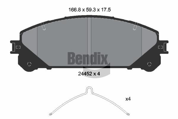 Bendix USA BPD1488 Brake Pad Set, disc brake BPD1488: Buy near me in Poland at 2407.PL - Good price!