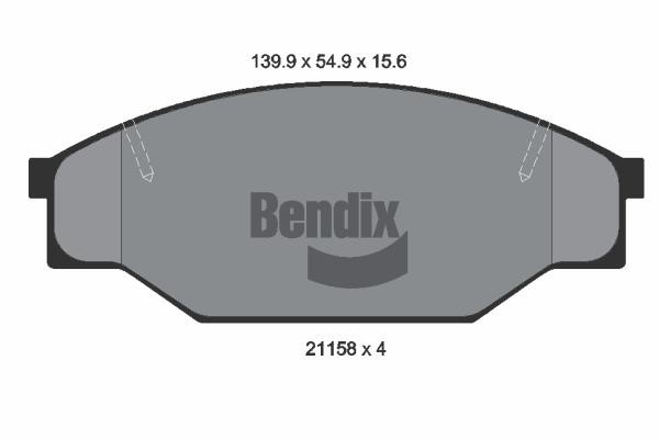 Bendix USA BPD1756 Тормозные колодки дисковые, комплект BPD1756: Отличная цена - Купить в Польше на 2407.PL!