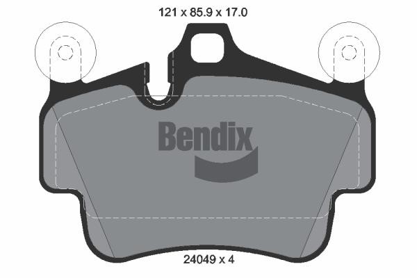 Bendix USA BPD1600 Гальмівні колодки, комплект BPD1600: Приваблива ціна - Купити у Польщі на 2407.PL!