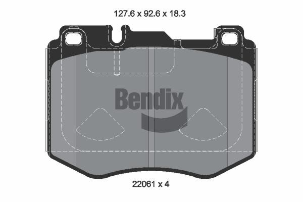 Bendix USA BPD2357 Гальмівні колодки, комплект BPD2357: Приваблива ціна - Купити у Польщі на 2407.PL!