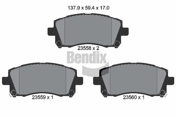 Bendix USA BPD2009 Brake Pad Set, disc brake BPD2009: Buy near me in Poland at 2407.PL - Good price!