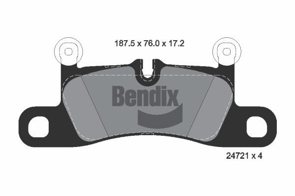 Bendix USA BPD1279 Brake Pad Set, disc brake BPD1279: Buy near me in Poland at 2407.PL - Good price!