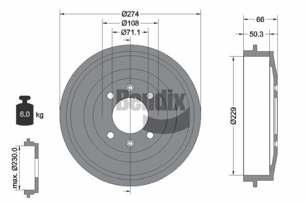 Bendix USA BDM1014 Bremstrommel BDM1014: Bestellen Sie in Polen zu einem guten Preis bei 2407.PL!