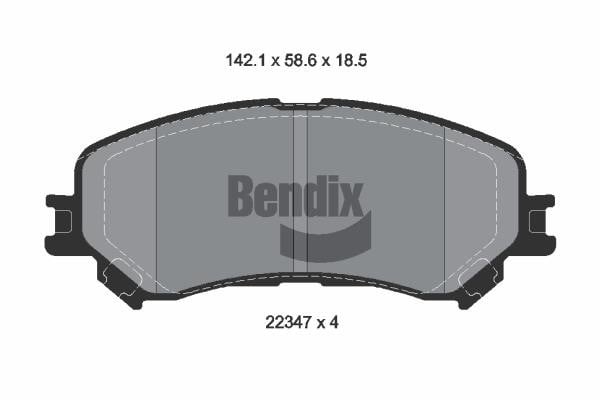 Bendix USA BPD1178 Brake Pad Set, disc brake BPD1178: Buy near me in Poland at 2407.PL - Good price!
