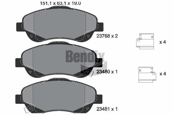 Bendix USA BPD1319 Тормозные колодки дисковые, комплект BPD1319: Отличная цена - Купить в Польше на 2407.PL!