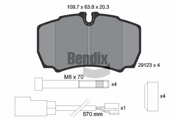 Bendix USA BPD1564 Brake Pad Set, disc brake BPD1564: Buy near me in Poland at 2407.PL - Good price!