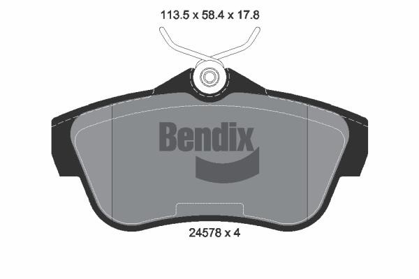 Bendix USA BPD1595 Гальмівні колодки, комплект BPD1595: Приваблива ціна - Купити у Польщі на 2407.PL!