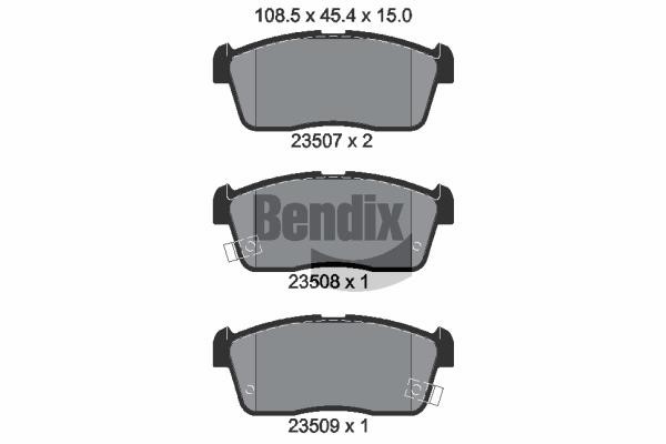 Bendix USA BPD1996 Brake Pad Set, disc brake BPD1996: Buy near me in Poland at 2407.PL - Good price!