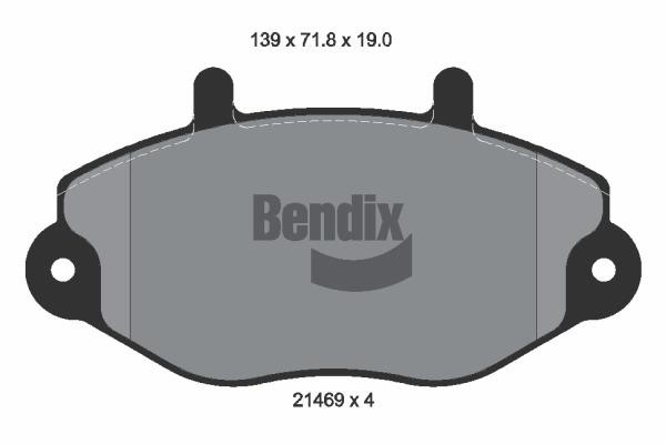 Bendix USA BPD1793 Brake Pad Set, disc brake BPD1793: Buy near me in Poland at 2407.PL - Good price!