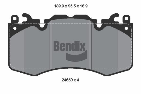 Bendix USA BPD2182 Гальмівні колодки, комплект BPD2182: Приваблива ціна - Купити у Польщі на 2407.PL!