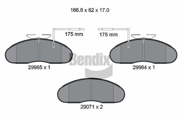 Bendix USA BPD2297 Brake Pad Set, disc brake BPD2297: Buy near me in Poland at 2407.PL - Good price!