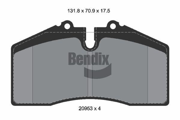 Bendix USA BPD1736 Тормозные колодки дисковые, комплект BPD1736: Отличная цена - Купить в Польше на 2407.PL!