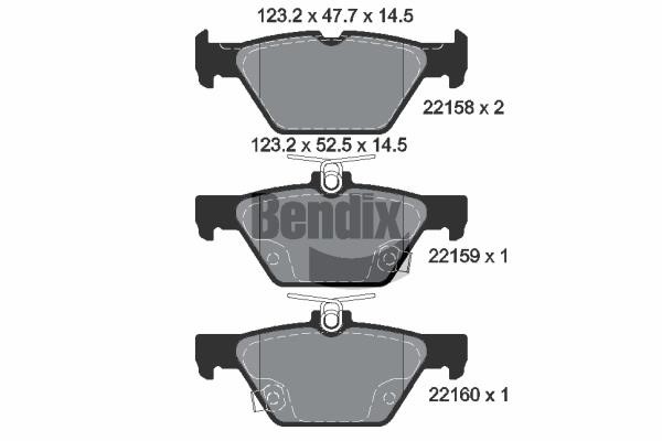 Bendix USA BPD1876 Brake Pad Set, disc brake BPD1876: Buy near me in Poland at 2407.PL - Good price!