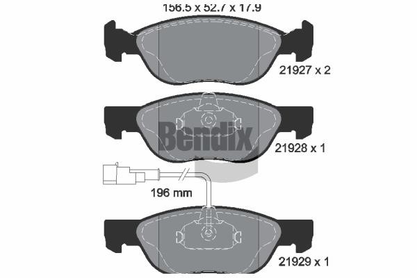 Bendix USA BPD1160 Тормозные колодки дисковые, комплект BPD1160: Отличная цена - Купить в Польше на 2407.PL!