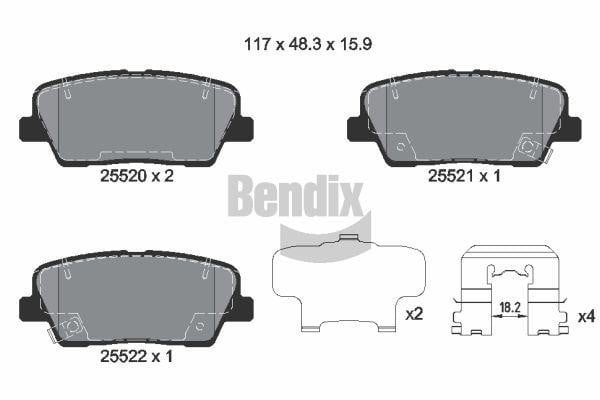 Bendix USA BPD2247 Тормозные колодки дисковые, комплект BPD2247: Отличная цена - Купить в Польше на 2407.PL!