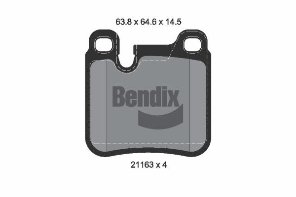 Bendix USA BPD1758 Гальмівні колодки, комплект BPD1758: Приваблива ціна - Купити у Польщі на 2407.PL!