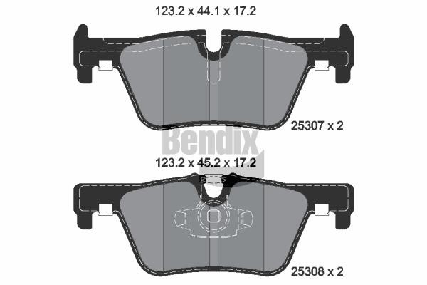 Bendix USA BPD1017 Brake Pad Set, disc brake BPD1017: Buy near me in Poland at 2407.PL - Good price!