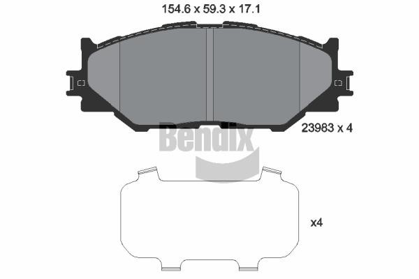 Bendix USA BPD2073 Brake Pad Set, disc brake BPD2073: Buy near me in Poland at 2407.PL - Good price!