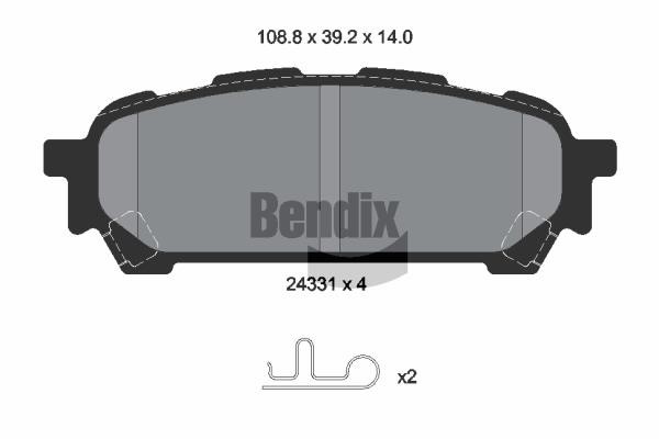 Bendix USA BPD2130 Brake Pad Set, disc brake BPD2130: Buy near me in Poland at 2407.PL - Good price!
