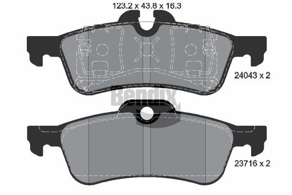 Bendix USA BPD1229 Brake Pad Set, disc brake BPD1229: Buy near me in Poland at 2407.PL - Good price!