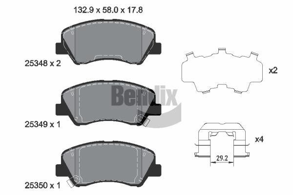 Bendix USA BPD1259 Brake Pad Set, disc brake BPD1259: Buy near me in Poland at 2407.PL - Good price!