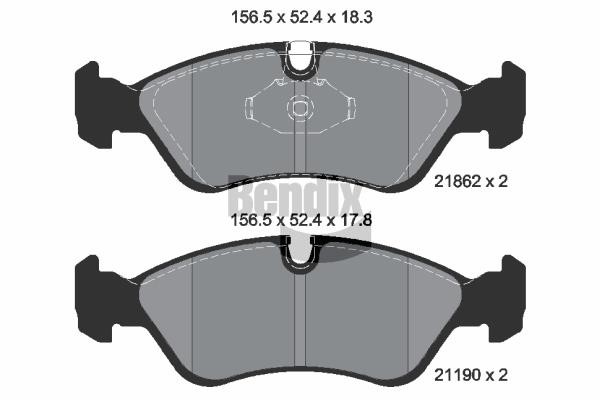 Bendix USA BPD1854 Brake Pad Set, disc brake BPD1854: Buy near me in Poland at 2407.PL - Good price!