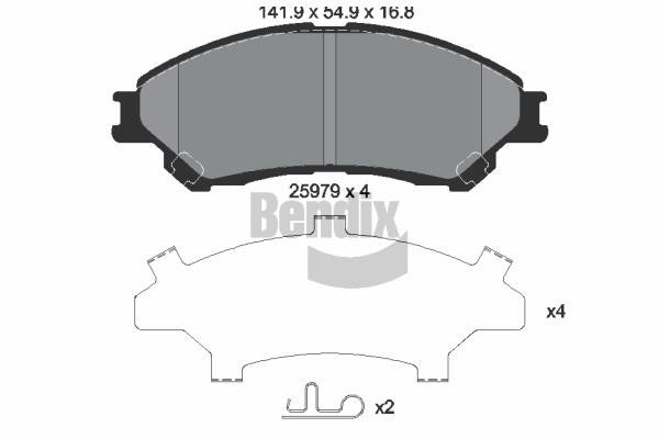 Bendix USA BPD1258 Тормозные колодки дисковые, комплект BPD1258: Отличная цена - Купить в Польше на 2407.PL!