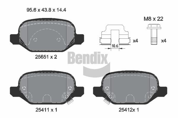 Bendix USA BPD1345 Тормозные колодки дисковые, комплект BPD1345: Отличная цена - Купить в Польше на 2407.PL!