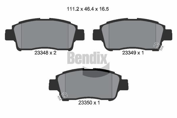 Bendix USA BPD1312 Brake Pad Set, disc brake BPD1312: Buy near me in Poland at 2407.PL - Good price!