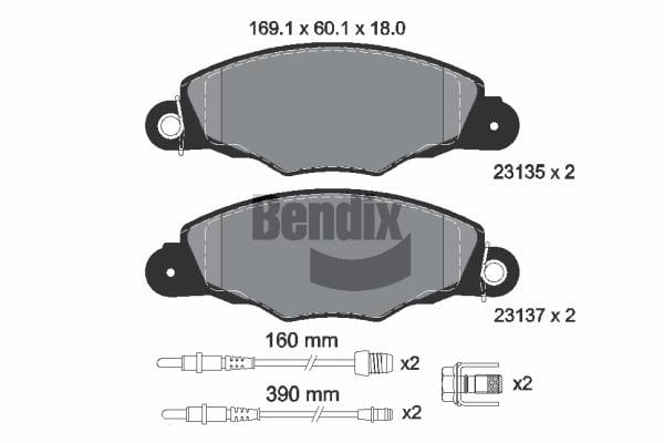 Bendix USA BPD1929 Brake Pad Set, disc brake BPD1929: Buy near me in Poland at 2407.PL - Good price!