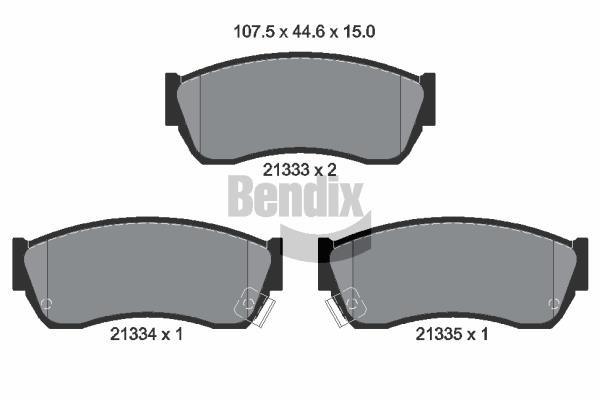 Bendix USA BPD1782 Brake Pad Set, disc brake BPD1782: Buy near me in Poland at 2407.PL - Good price!