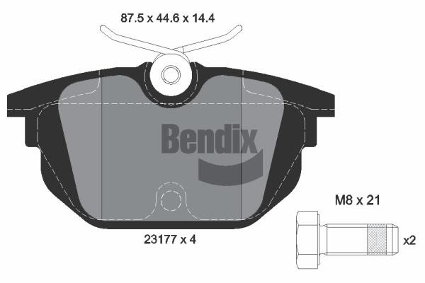 Bendix USA BPD1938 Brake Pad Set, disc brake BPD1938: Buy near me in Poland at 2407.PL - Good price!