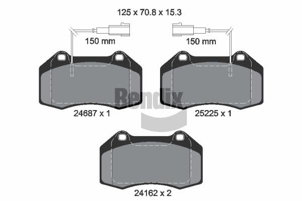 Bendix USA BPD1560 Brake Pad Set, disc brake BPD1560: Buy near me in Poland at 2407.PL - Good price!