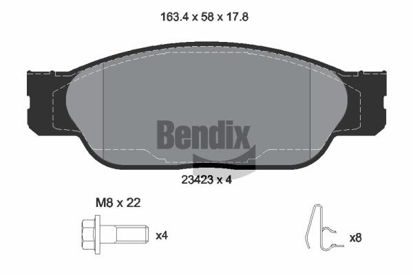 Bendix USA BPD1975 Тормозные колодки дисковые, комплект BPD1975: Отличная цена - Купить в Польше на 2407.PL!