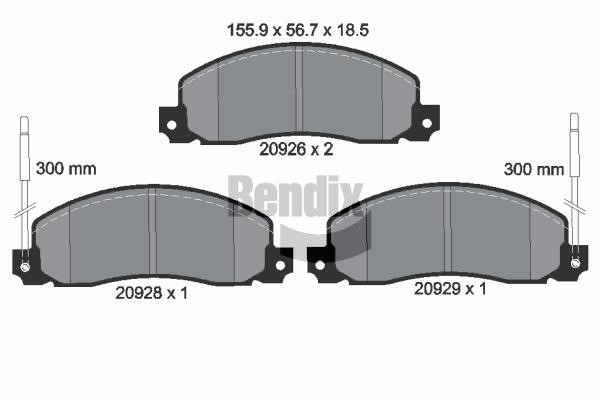 Bendix USA BPD1734 Brake Pad Set, disc brake BPD1734: Buy near me in Poland at 2407.PL - Good price!