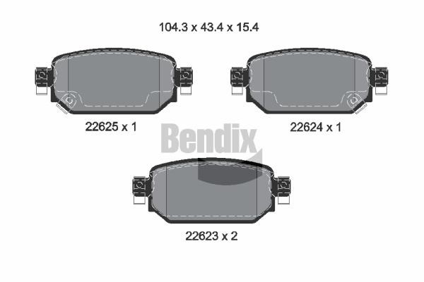 Bendix USA BPD2346 Brake Pad Set, disc brake BPD2346: Buy near me in Poland at 2407.PL - Good price!