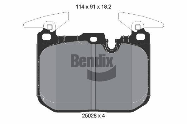 Bendix USA BPD1513 Brake Pad Set, disc brake BPD1513: Buy near me in Poland at 2407.PL - Good price!