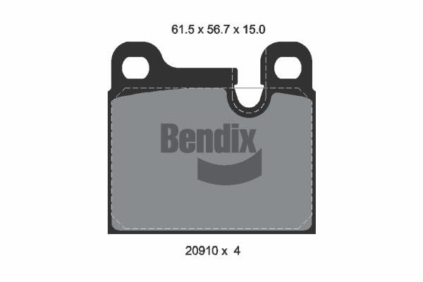 Bendix USA BPD1470 Гальмівні колодки, комплект BPD1470: Приваблива ціна - Купити у Польщі на 2407.PL!