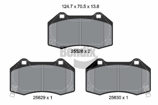 Bendix USA BPD1641 Brake Pad Set, disc brake BPD1641: Buy near me in Poland at 2407.PL - Good price!