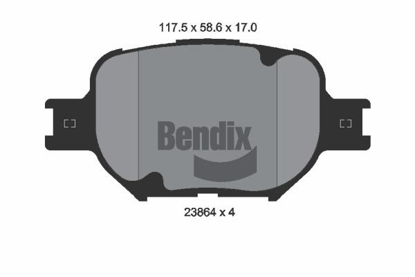 Bendix USA BPD2057 Brake Pad Set, disc brake BPD2057: Buy near me in Poland at 2407.PL - Good price!