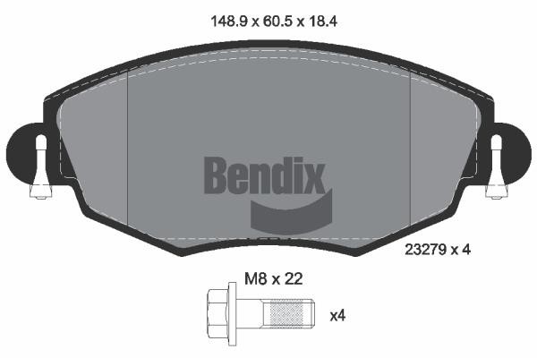 Bendix USA BPD1342 Brake Pad Set, disc brake BPD1342: Buy near me in Poland at 2407.PL - Good price!