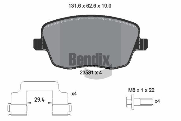 Bendix USA BPD2013 Тормозные колодки дисковые, комплект BPD2013: Отличная цена - Купить в Польше на 2407.PL!